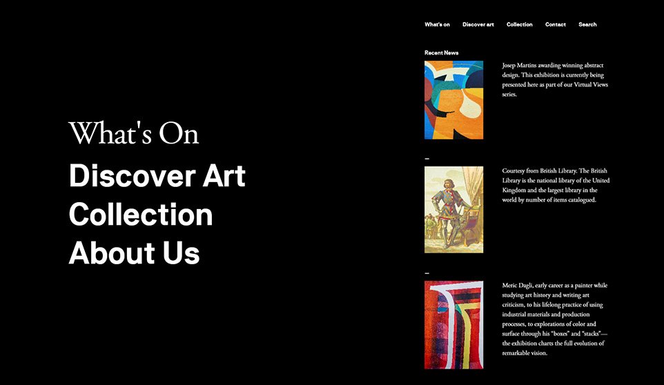 Art Expo Home page design